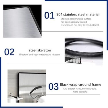 Складной брызгозащитный экран 30 x 40 см 2 шт.