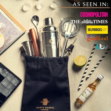 Набір для приготування коктейлів 8 предметів Rusty Barrel