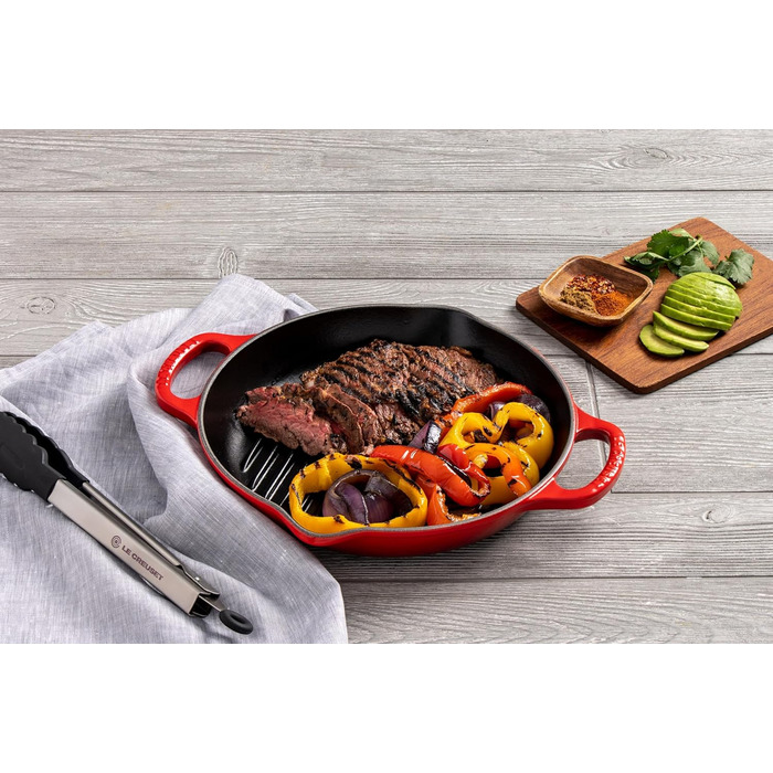 Чавунна сковорода-гриль квадратна 26 см, синій Марсель Signature Le Creuset