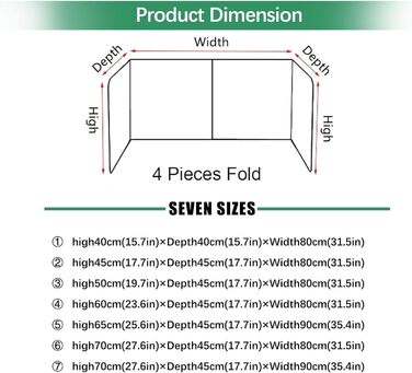 Сложная защита от брызг из нержавеющей стали 80 х 45 х 40 см Generisch