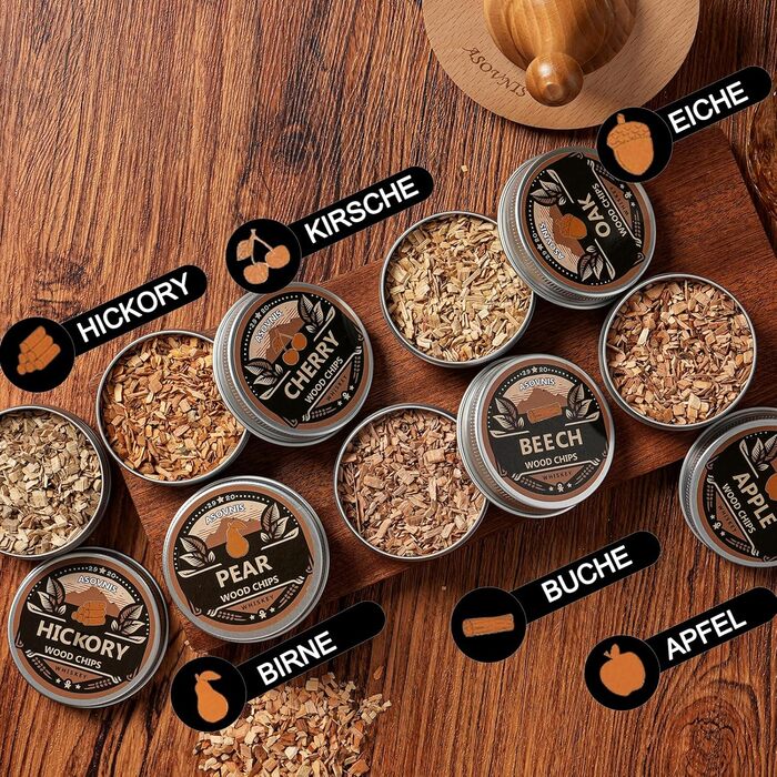 Набор для копчения виски с факелом 6 вкусов ASOVNIS