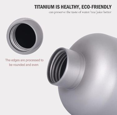 Титановая бутылка для кемпинга 400 мл iBasingo